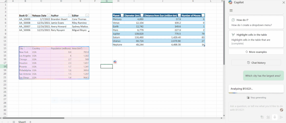 Copilot in Excel